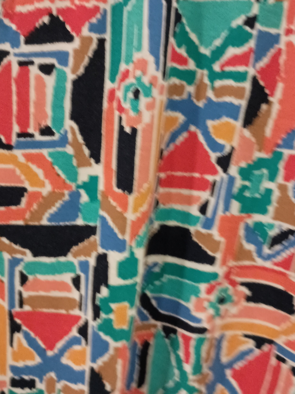Ruby Rd. Multicolor Geometric Tie-Front Tunic - Picture 4 of 10